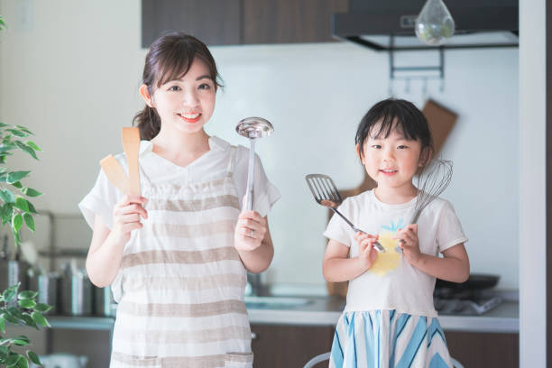 赤ちゃんと一緒の主婦